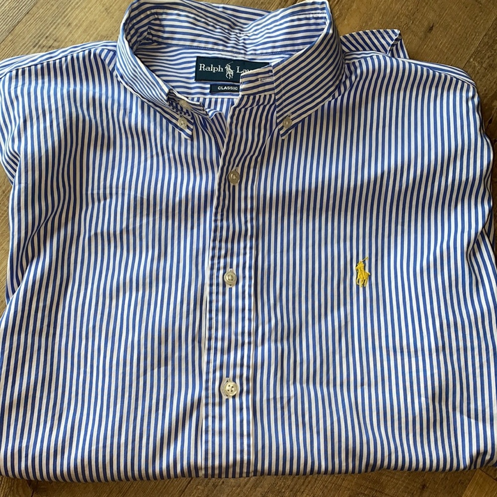 Men’s Ralph Lauren Classic Fit Striped Button Up